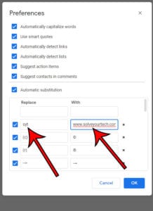 How to Create a Custom Text Substitution in Google Docs