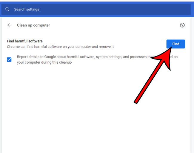 how to use the google chrome malware scanner