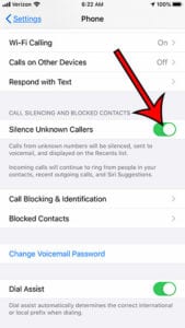 How to Silence Unknown Callers on an iPhone 7