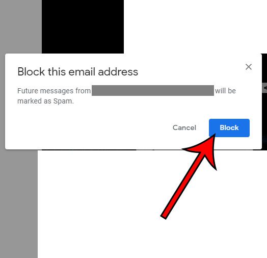 how to block a sender's email address in Gmail