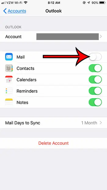 how to log out of email on an iPhone