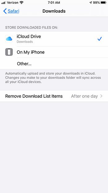 How to Change Safari Download Location on an iPhone 7 - 79