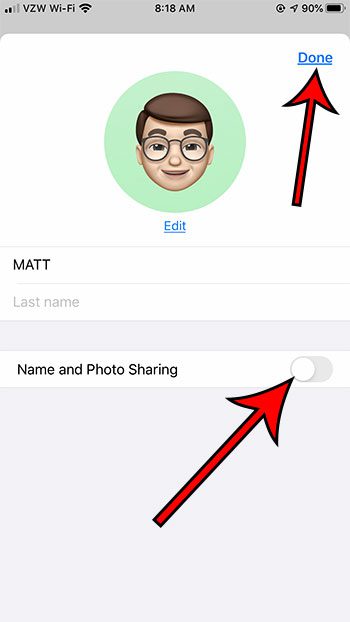 How to Turn Off Memoji Name and Photo Sharing on an iPhone 7 - 71