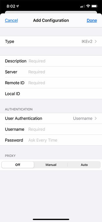 what does VPN stand for on the iPhone 11