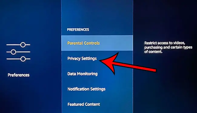 select Privacy Settings