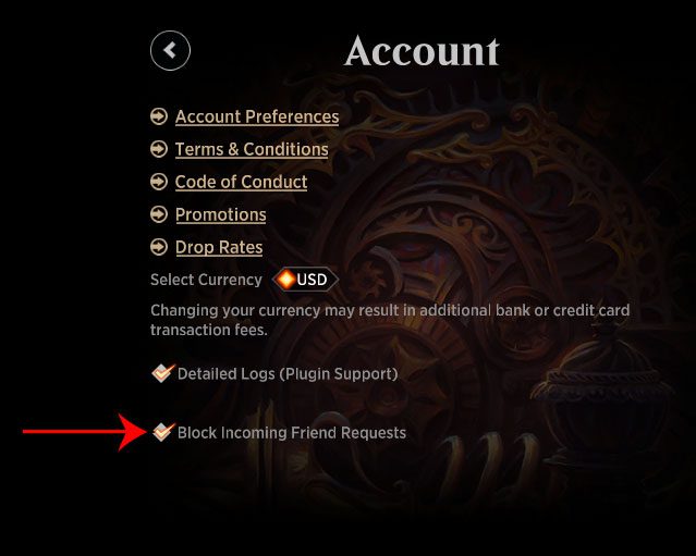 How to block incoming friend requests in MTG Arena