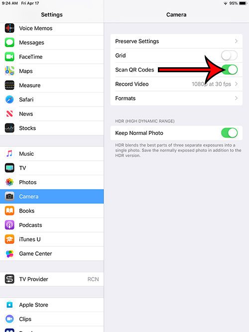 how to scan QR codes on an iPad