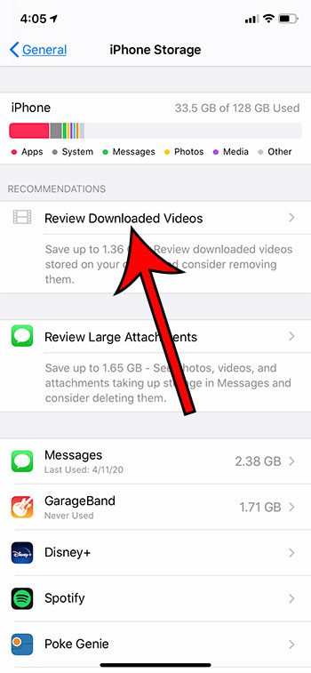what does Review Downloaded Videos mean on an iPhone