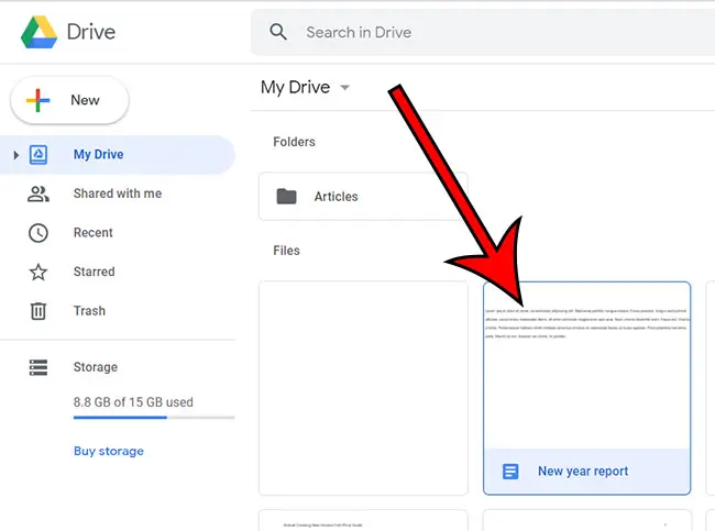 open your document in Google Docs
