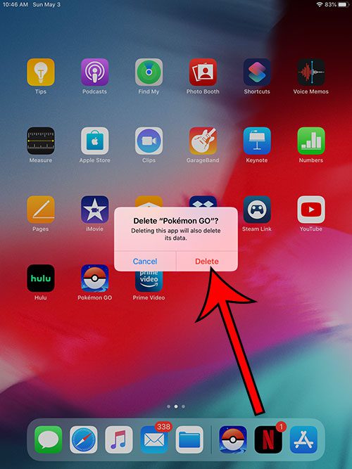 how to uninstall an iPad app