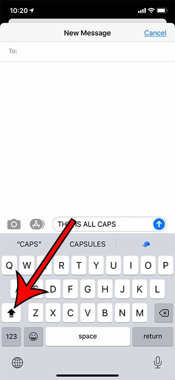 how to turn off caps lock on iphone