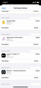 how to view your Apple ID purchase history on an iPhone 11