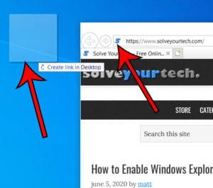 how to create an Internet shortcut in Windows 10