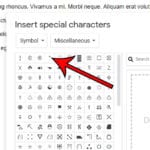 how to insert a degree symbol in Google Docs