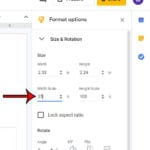 how to adjust text box scale in Google Slides