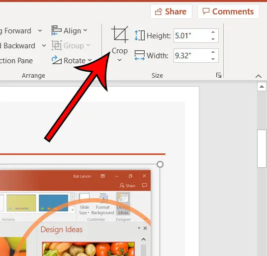 how to erase part of a picture in Powerpoint