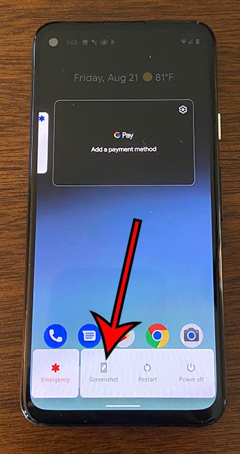 how to take a screenshot on the Google Pixel 4A