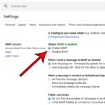 how to see if IMAP is enabled or disabled in your Gmail account