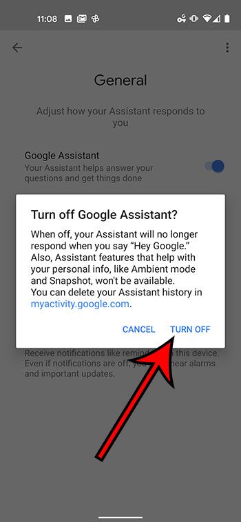how to turn off Google Assistant on a Google PIxel 4A