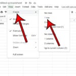 how to create a Google Sheets header row