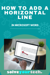 How to Add a Horizontal Line in Microsoft Word