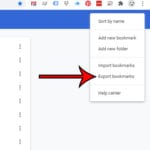 how to export Google Chrome bookmarks