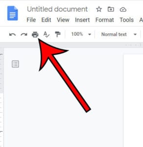 how to print in Google Docs on Chrome