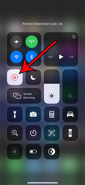 how to stop auto rotate on iPhone