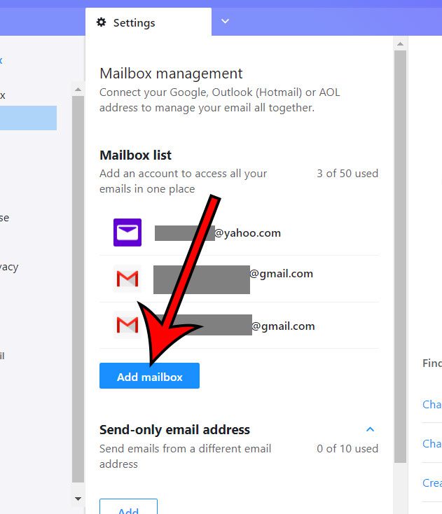 add account to yahoo mail app