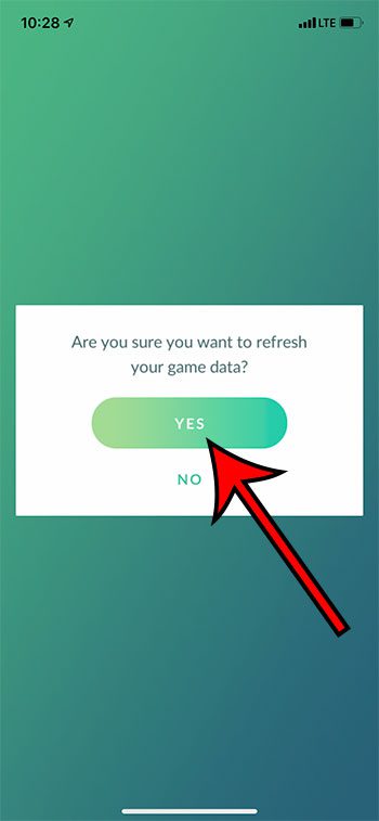 how to refresh game data in Pokemon Go on an iPhone