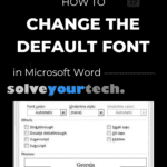 how to change the default font in Word 2013