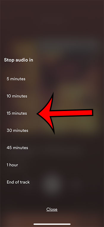 how to set Spotify sleep timer on iPhone