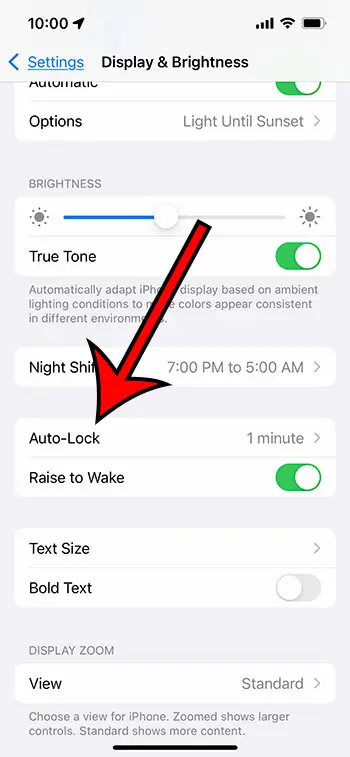 how to change screen timeout on iphone 13