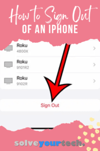 how to sign out of an iPhone