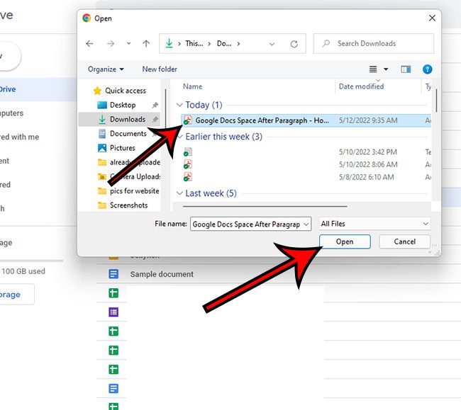 cómo subir archivos PDF de Google Drive