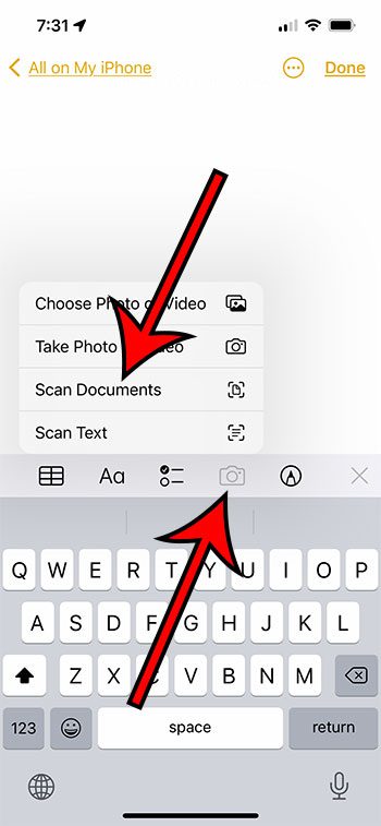 How to scan iPhone documents