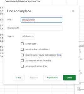 how to search in google sheets