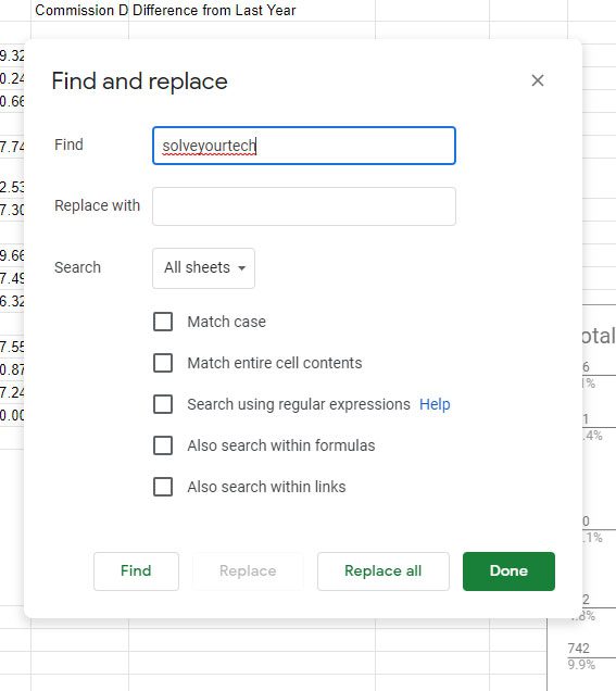 how to search in Google spreadsheet