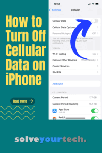 How to Turn Off Cellular Data on iPhone