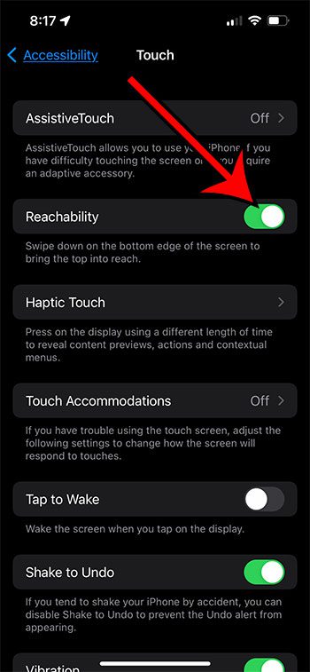 how to lower screen on iPhone 13