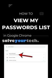 How to View Saved Passwords in Google Chrome