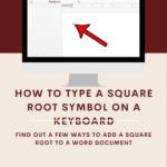 How to add a Square Root Symbol on Keyboard in Microsoft Word