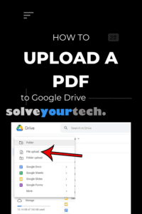 How to Upload a PDF to Google Drive