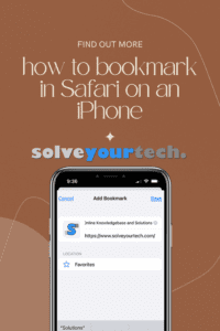 how to Bookmark in the IPhone Safari Browser