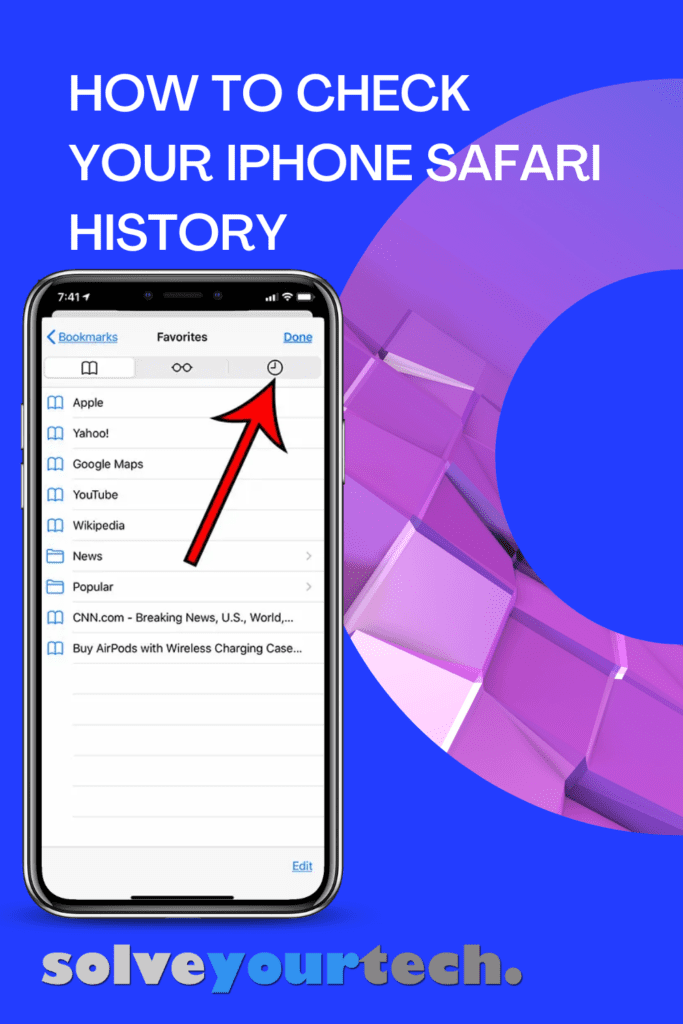Cómo verificar tu historial de Safari en un iPhone
