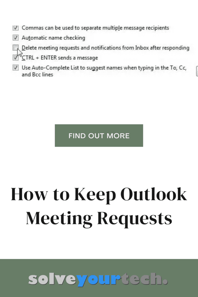 Cómo mantener las solicitudes de reunión de Outlook en su bandeja de entrada