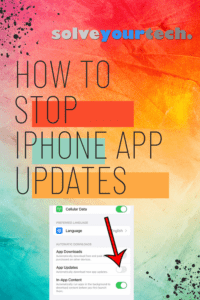 how to stop iPhone apps from updating automatically