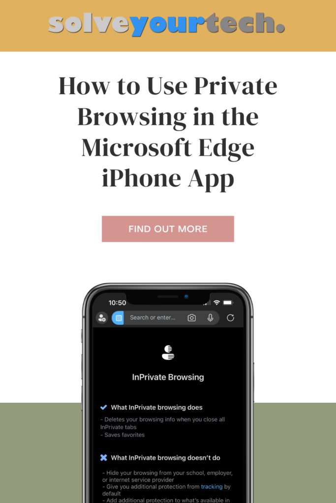 cómo usar el modo de navegación privada de Microsoft Edge en iPhone