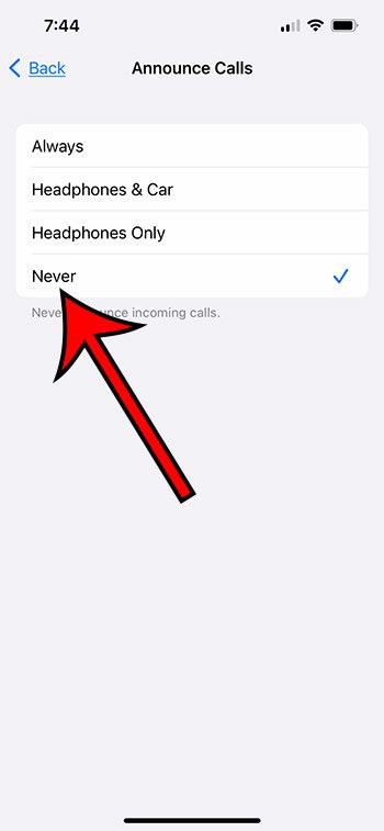 método alternativo para desactivar las llamadas anunciadas en el iPhone 13