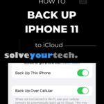 how to back up iPhone 11 to iCloud